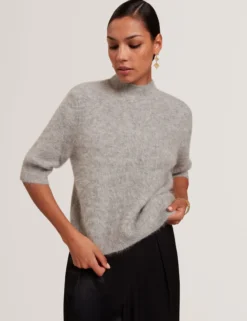 Kurzarmpullover aus Alpaka-Strick