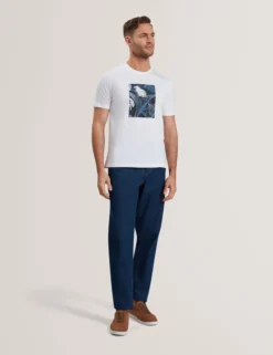 Kurzarm-T-Shirt mit Box-Print und Grafik