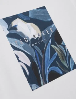Kurzarm-T-Shirt mit Box-Print und Grafik