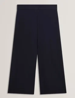 Kurze Culottes mit Stretchbund und weitem Bein