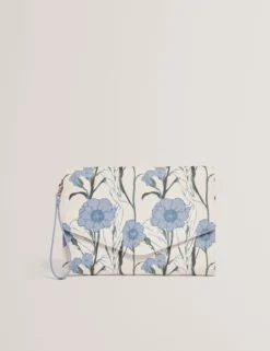 Kuvert-Clutch mit Blumenmuster