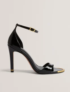 Lackleder-Sandalen mit Stilettoabsatz