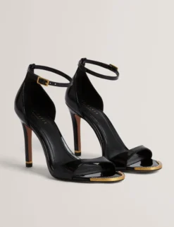 Lackleder-Sandalen mit Stilettoabsatz