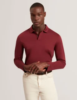 Langarm-Polohemd aus weichem Jersey