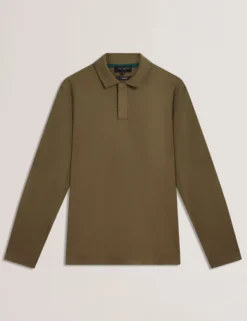 Langarm-Polohemd aus weichem Jersey