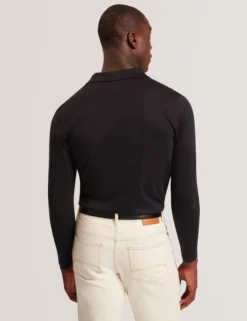 Langarm-Polohemd aus weichem Jersey