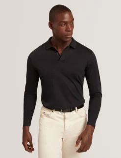 Langarm-Polohemd aus weichem Jersey