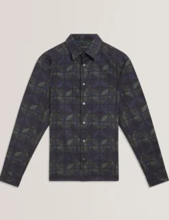 Langarmshirt mit Buntglas-Print