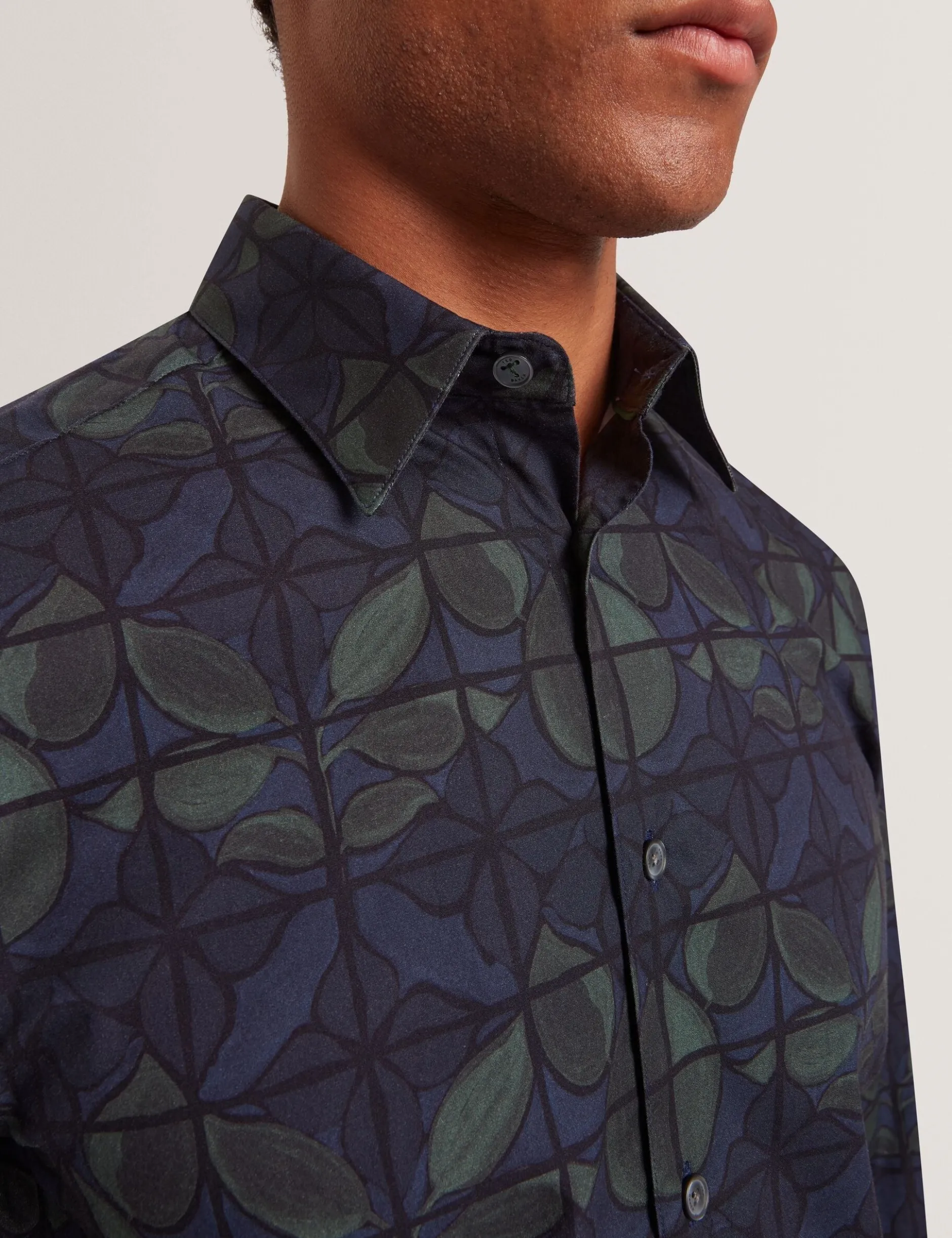 Langarmshirt mit Buntglas-Print