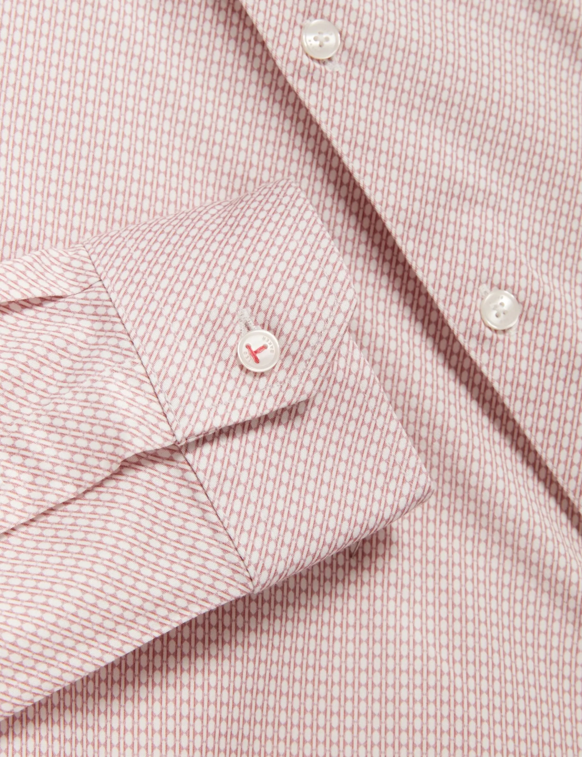 Langarm-Slim-Fit-Shirt mit Mikro-Geo-Print