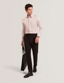 Langarm-Slim-Fit-Shirt mit Mikro-Geo-Print