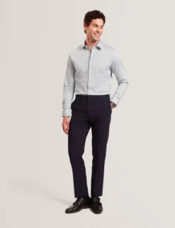 Langarm-Slim-Fit-Shirt mit Mikro-Geo-Print