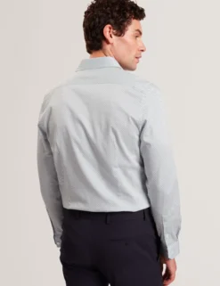Langarm-Slim-Fit-Shirt mit Mikro-Geo-Print