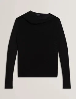 Langarm-Strickoberteil mit transparenten Details