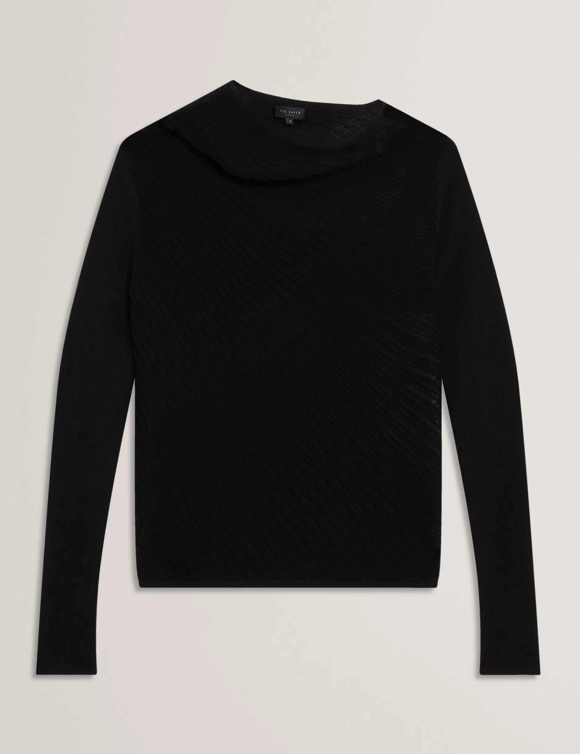 Langarm-Strickoberteil mit transparenten Details