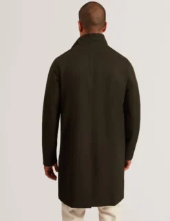 Lange Jacke mit Stehkragen und Futter