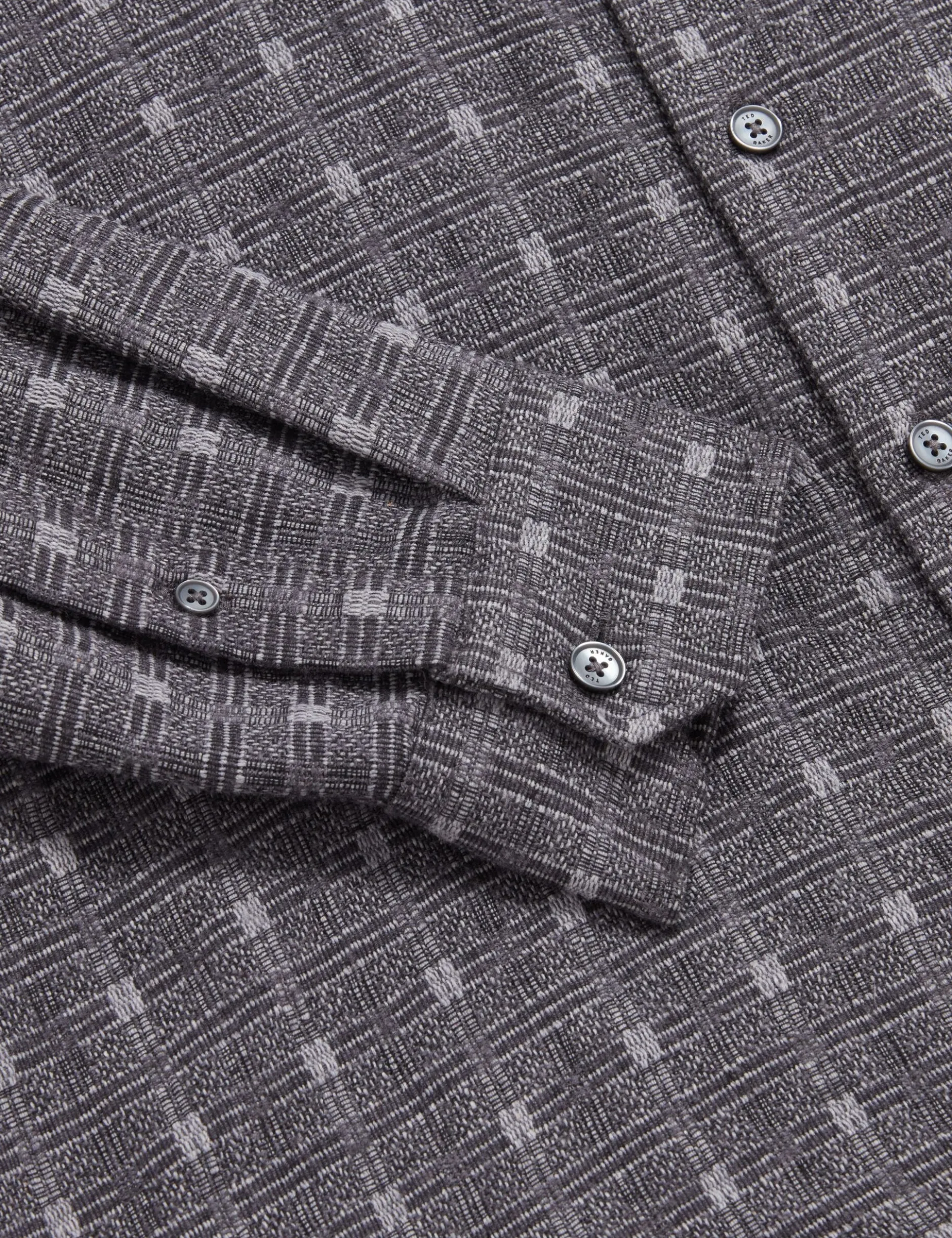 Langärmliges Hemd mit Jacquard-Karomuster