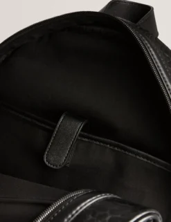 Laptop-Rucksack aus genarbtem Kunstleder