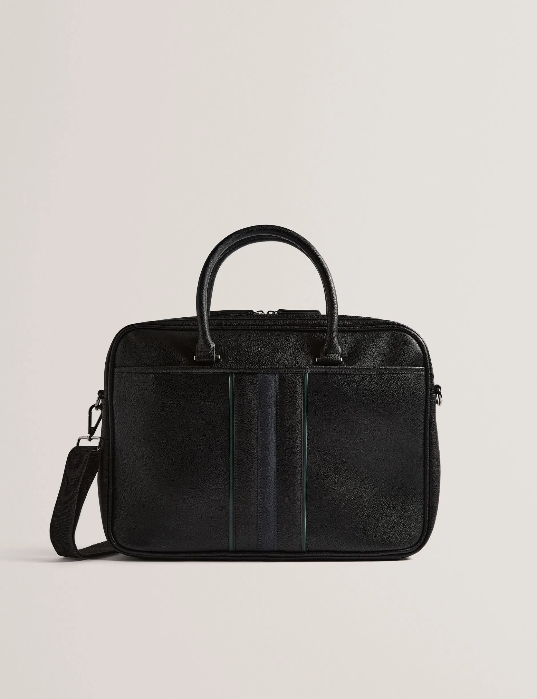 Laptoptasche aus Kunstleder mit Streifenmuster