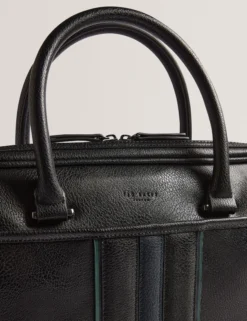 Laptoptasche aus Kunstleder mit Streifenmuster
