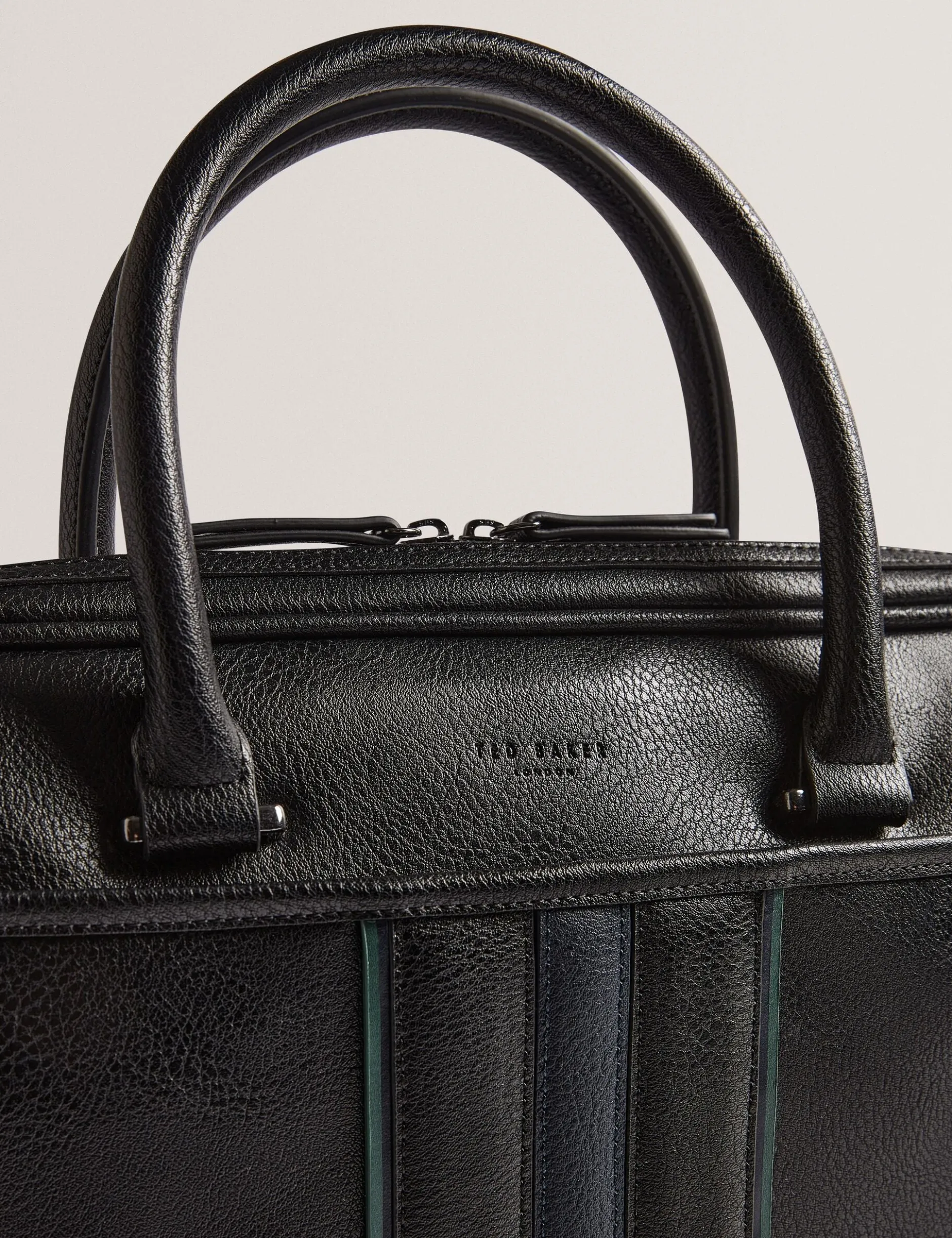 Laptoptasche aus Kunstleder mit Streifenmuster