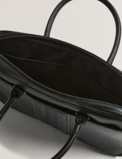 Laptoptasche aus Kunstleder mit Streifenmuster