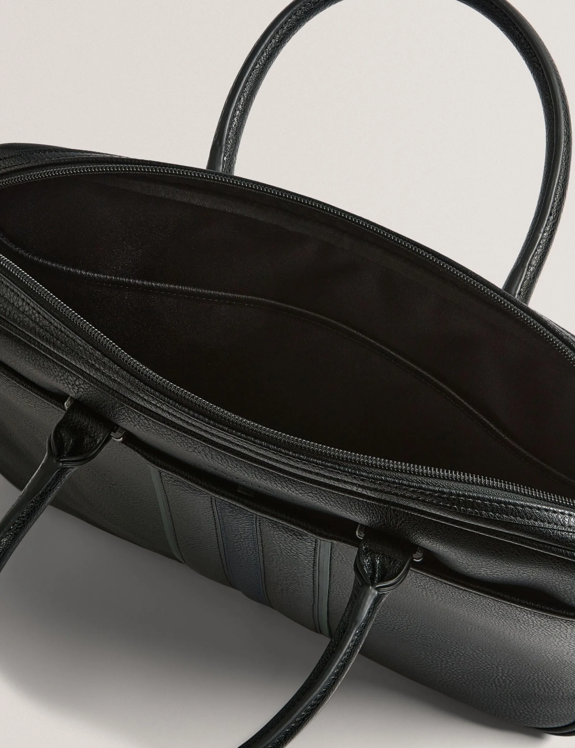 Laptoptasche aus Kunstleder mit Streifenmuster