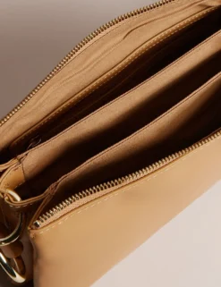 Leder-Umhängetasche mit Gurt