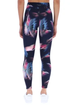 Leggings mit Federprint, schnelltrocknend, Laufleggings