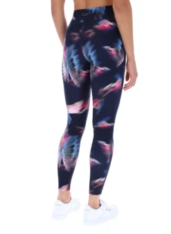 Leggings mit Federprint, schnelltrocknend, Laufleggings