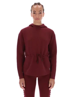 Longline-Sport-Hoodie mit Kordelzug in der Taille