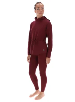 Longline-Sport-Hoodie mit Kordelzug in der Taille