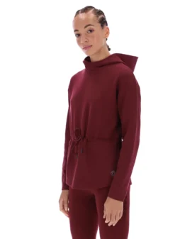 Longline-Sport-Hoodie mit Kordelzug in der Taille