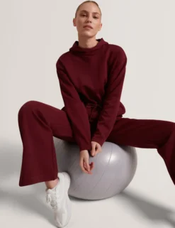 Longline-Sport-Hoodie mit Kordelzug in der Taille