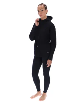 Longline-Sport-Hoodie mit Kordelzug in der Taille