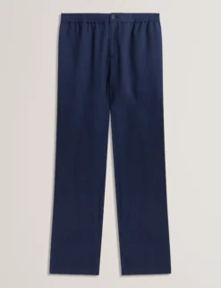 Lässige Hose aus Leinenmischgewebe mit Gummizug