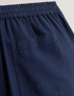 Lässige Hose aus Leinenmischgewebe mit Gummizug