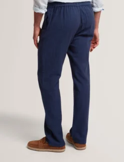 Lässige Hose aus Leinenmischgewebe mit Gummizug