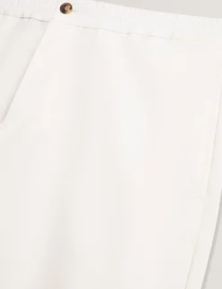 Lässige Hose aus Leinenmischgewebe mit Gummizug