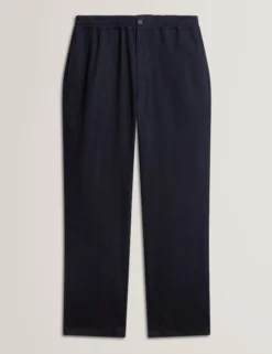Lässige Hose aus Leinenmischgewebe mit Gummizug