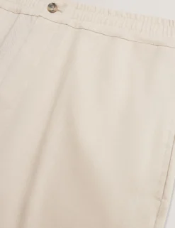 Lässige Hose aus Leinenmischgewebe mit Gummizug