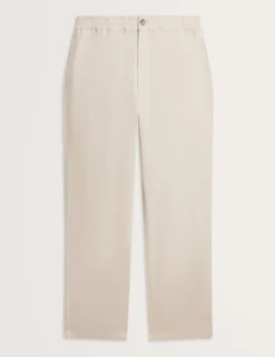 Lässige Hose aus Leinenmischgewebe mit Gummizug