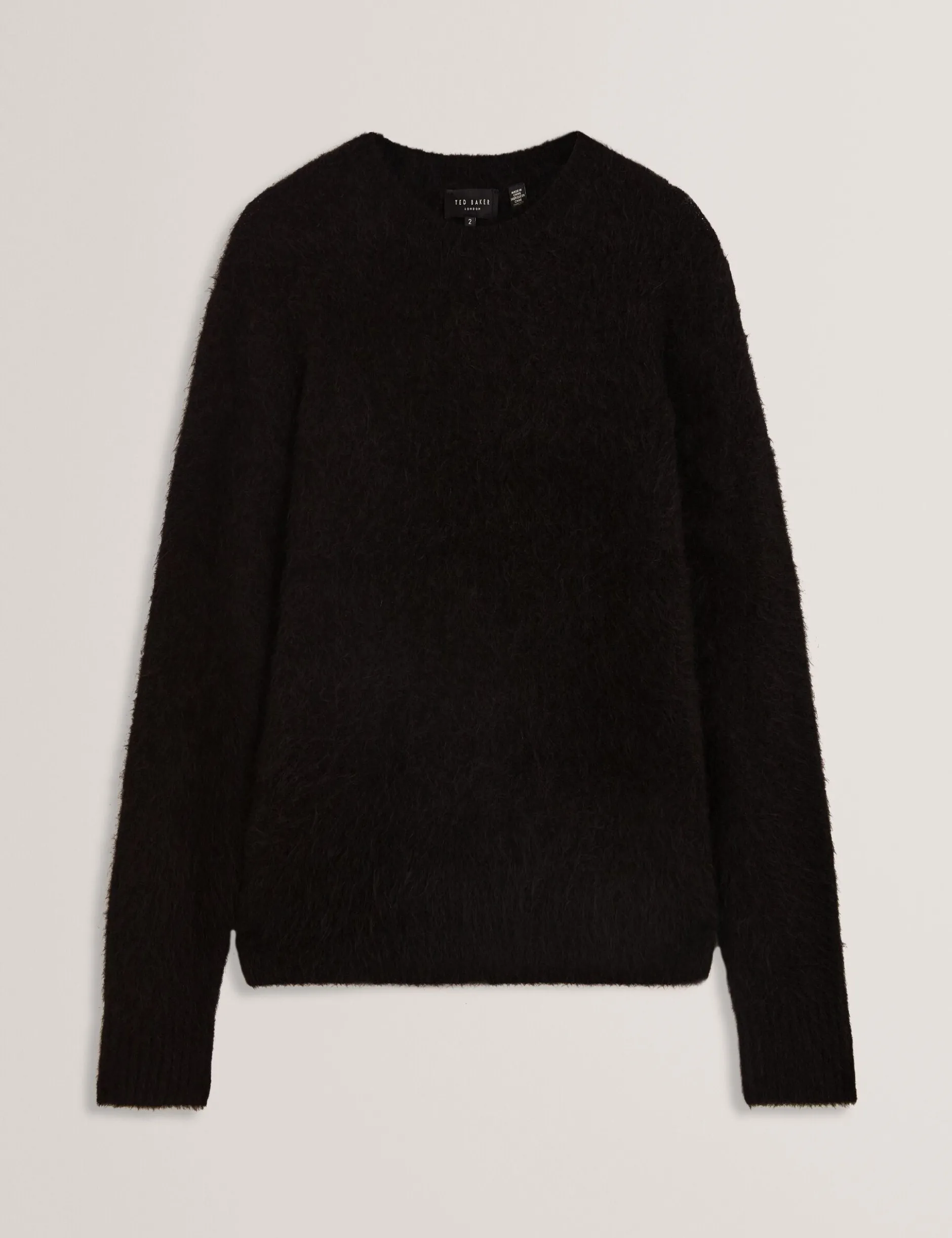Lässiger Pullover aus gebürsteter Alpakawolle