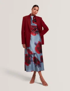 Lässiger, taillierter Blazer aus Wollmischung