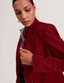 Lässiger, taillierter Blazer aus Wollmischung
