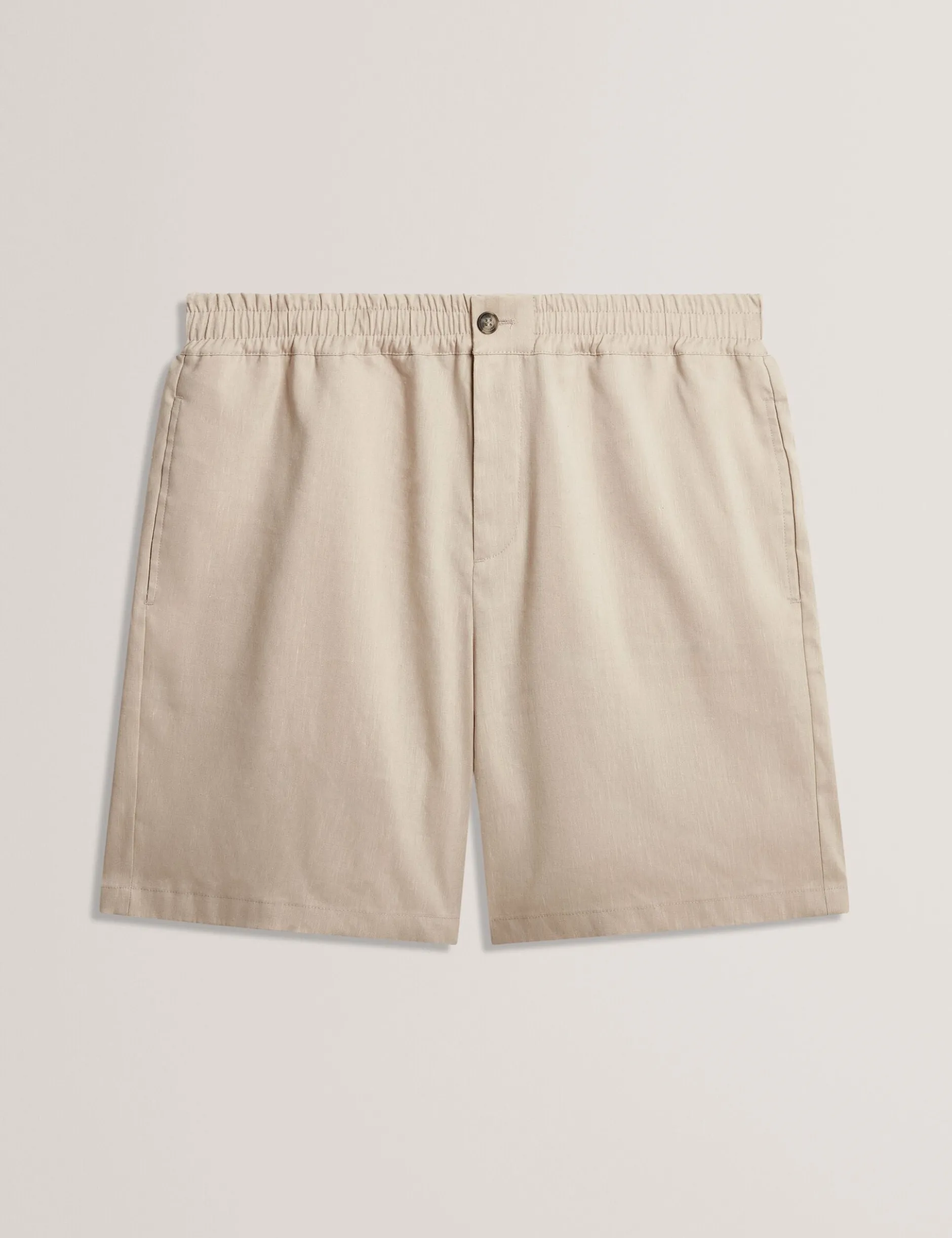 Lässige Shorts aus Leinenmischgewebe mit elastischem Bund