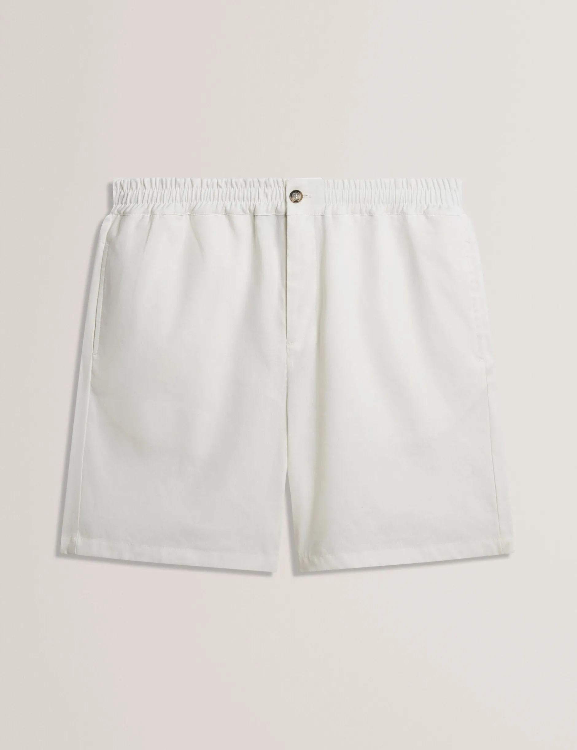 Lässige Shorts aus Leinenmischgewebe mit elastischem Bund