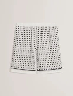 Lässige Shorts mit Geo-Fliesenmuster zum Hineinschlüpfen