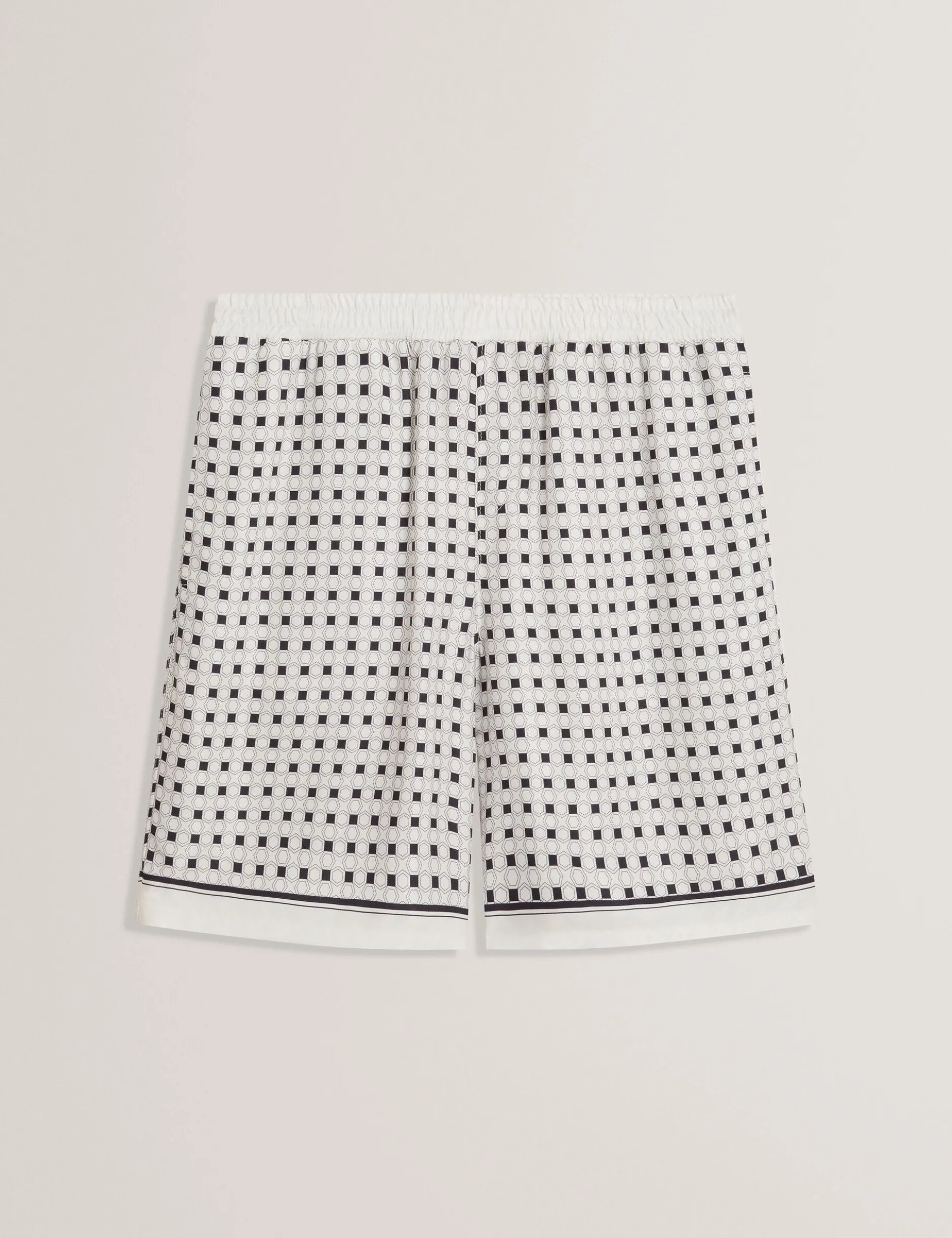 Lässige Shorts mit Geo-Fliesenmuster zum Hineinschlüpfen