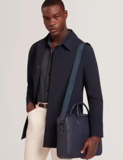 Marken-Laptoptasche aus PU-Leder mit Gurtband